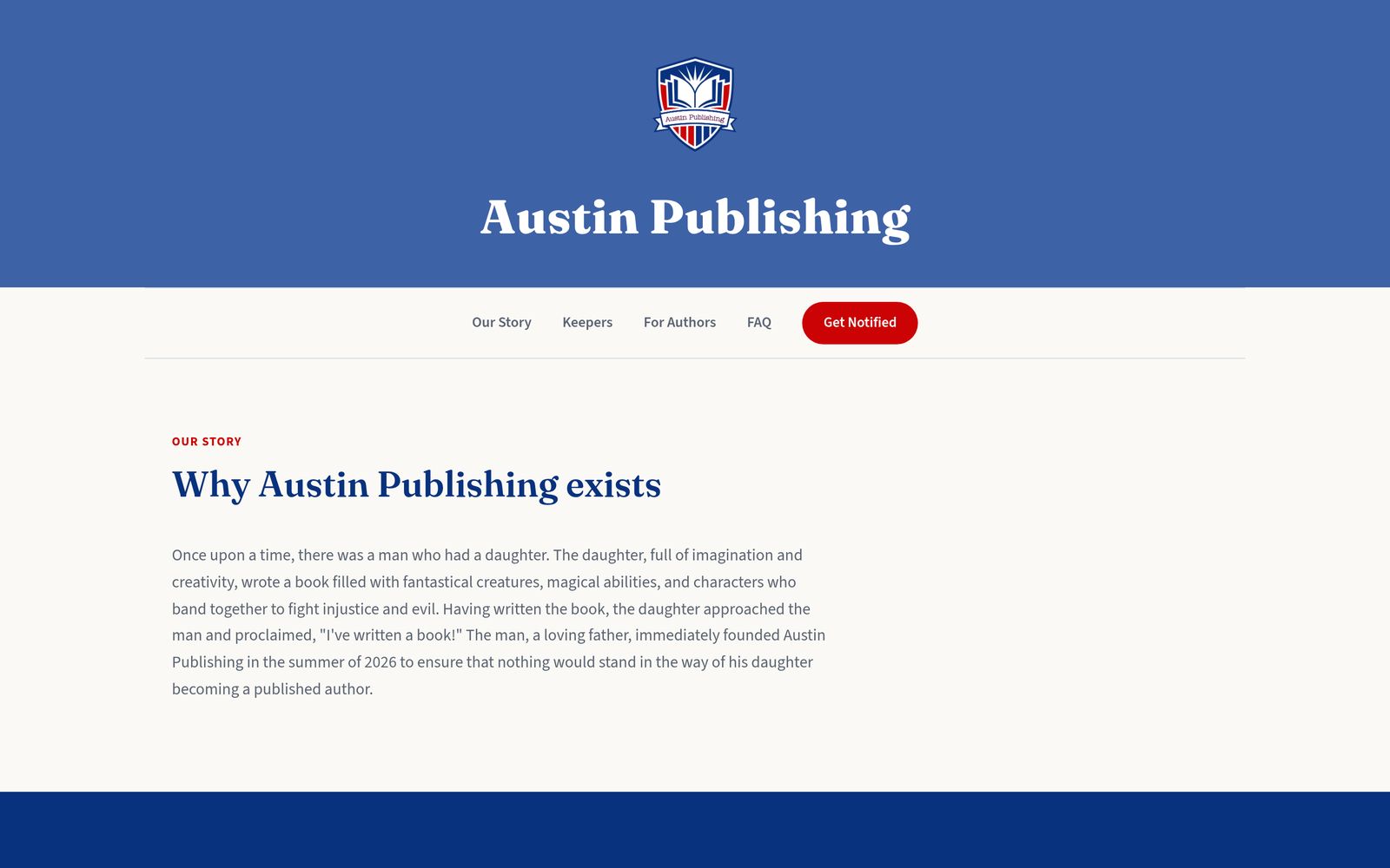 Austin Publishing homepage